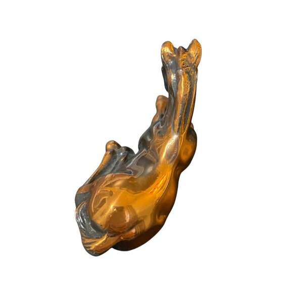 Vintage Bronze Horse Figurine Sculpture Small Horse Laying Down Mini Collectable - Picture 4 of 8